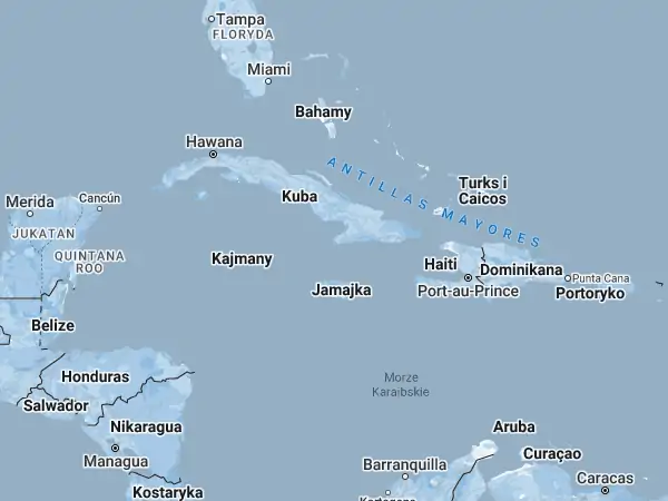 Mapa Karaiby