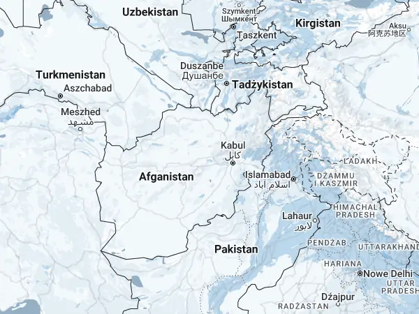 Mapa: Afganistan