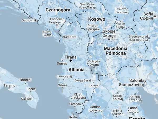 Mapa Albania