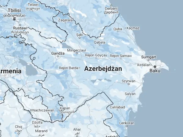 Mapa Azerbejdżan