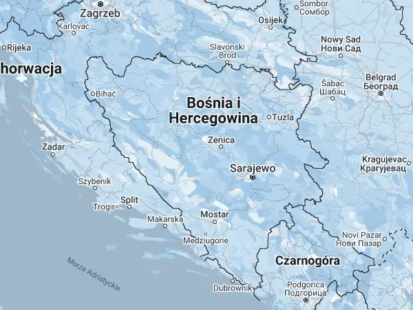 Mapa Bośnia i Hercegowina