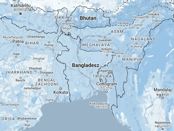 Mapa Bangladesz