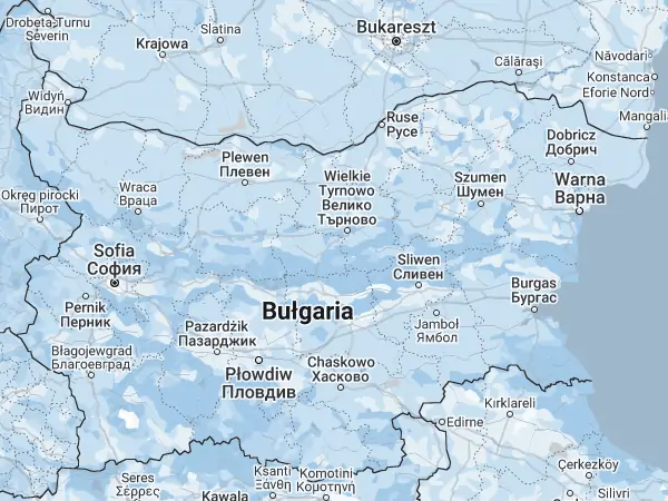 Mapa Bułgaria
