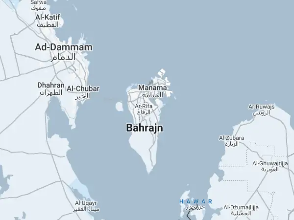 Mapa Bahrajn