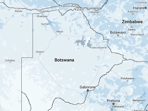 Mapa Botswana
