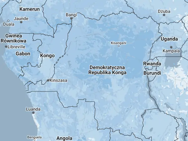 Mapa: Demokratyczna Republika Konga