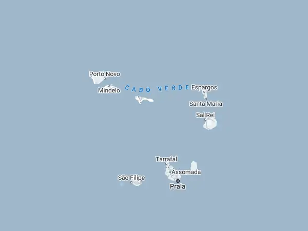 Mapa Wyspy Zielonego Przylądka