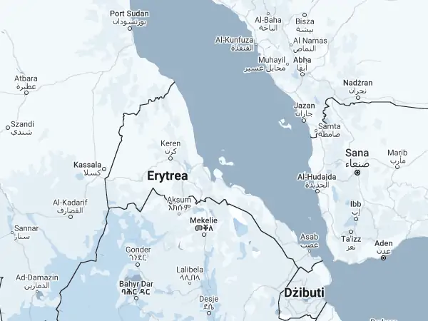 Mapa: Erytrea