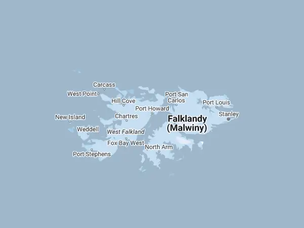 Mapa: Falklandy