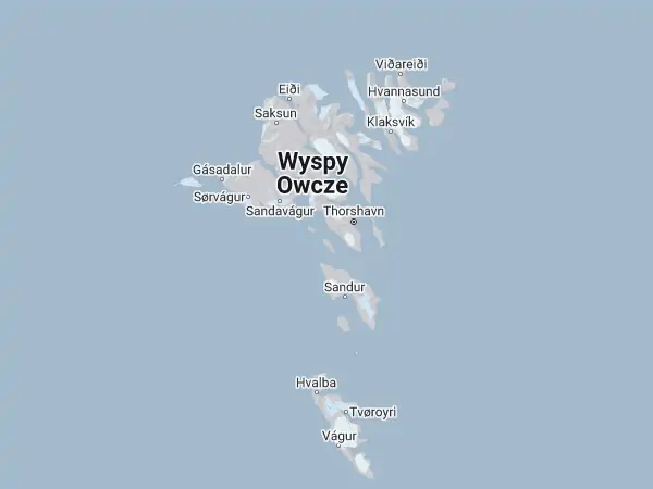 Mapa Wyspy Owcze