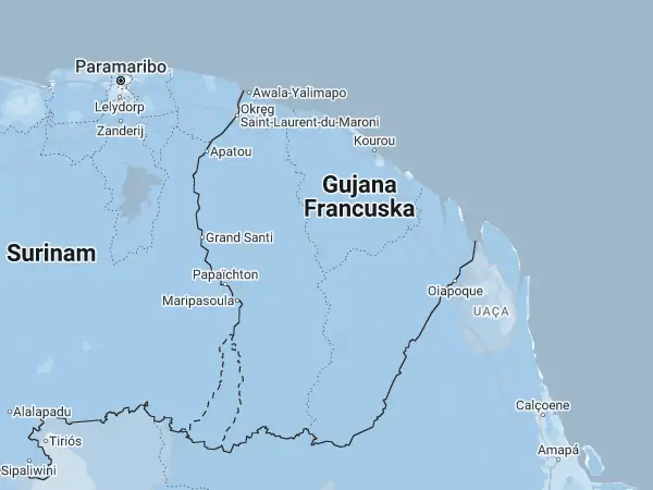Mapa Gujana Francuska