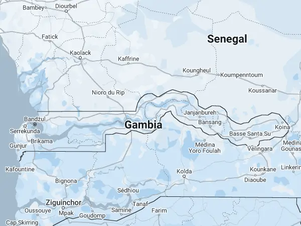 Mapa Gambia