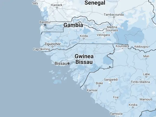Mapa: Gwinea Bissau Mapa: Gwinea Bissau