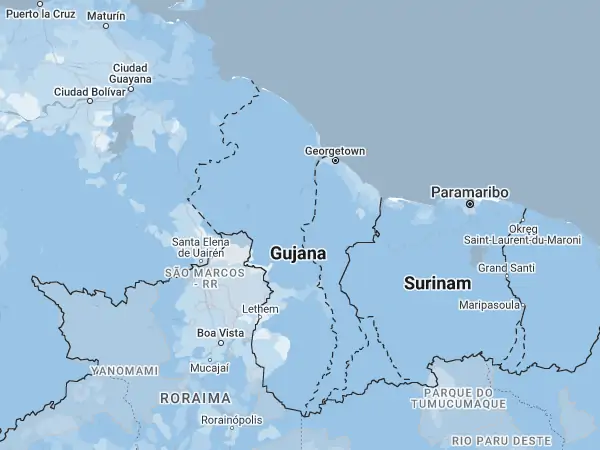 Mapa: Gujana