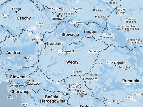 Mapa Węgry