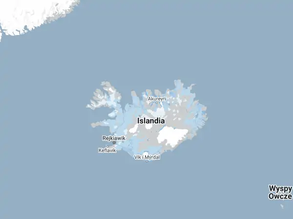 Mapa Islandia