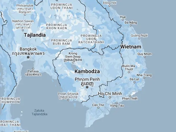 Mapa Kambodża