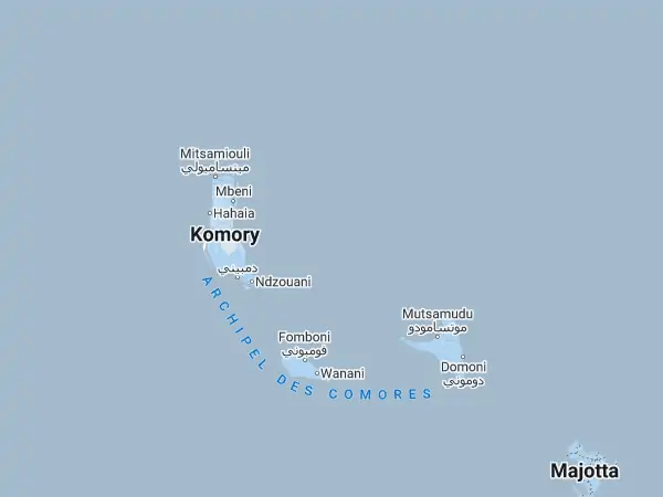 Mapa: Komory