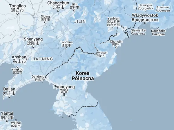 Mapa: Korea Północna