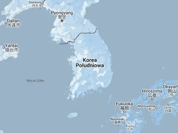 Mapa Korea Południowa