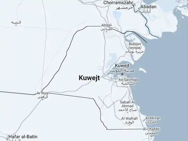 Mapa: Kuwejt