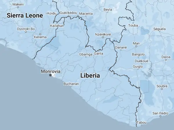 Mapa: Liberia