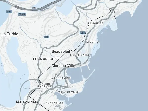 Mapa: Monako Mapa: Monako