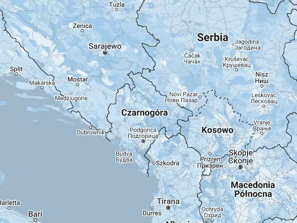 Mapa Czarnogóra