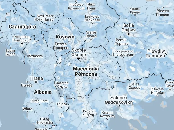 Mapa Macedonia Północna