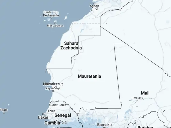 Mapa: Mauretania