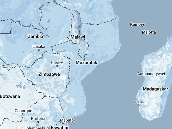 Mapa Mozambik