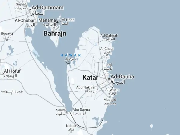 Mapa Katar