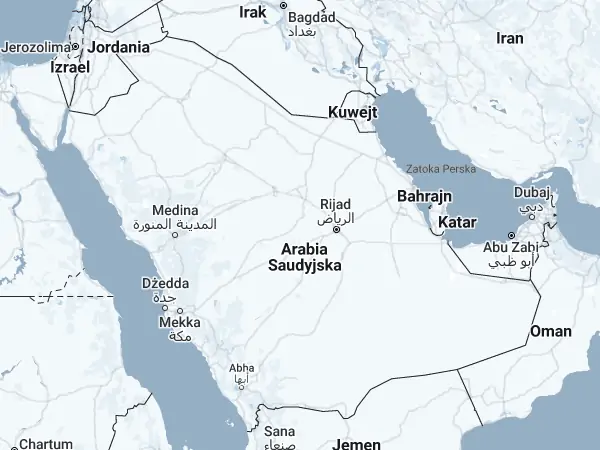 Mapa Arabia Saudyjska