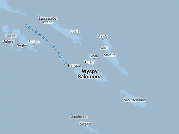Mapa: Wyspy Salomona