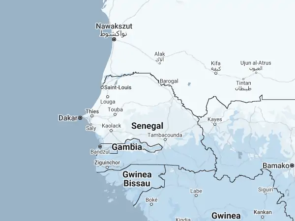 Mapa Senegal