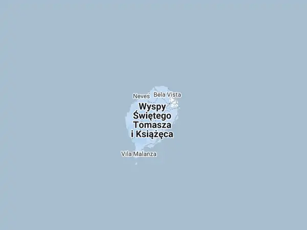 Mapa: Wyspy Świętego Tomasza i Książęca