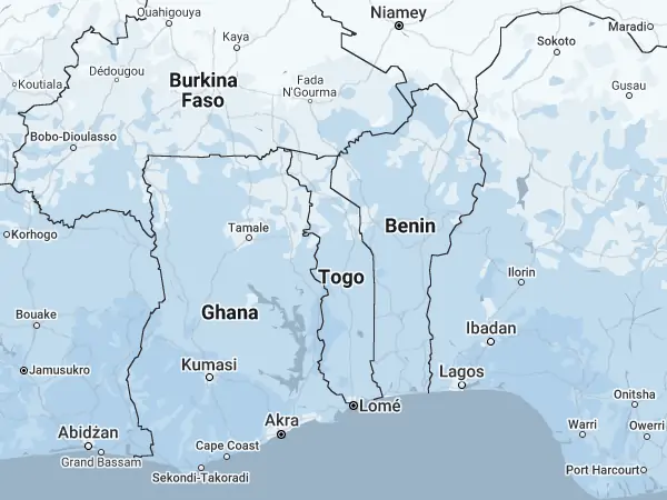 Mapa: Togo