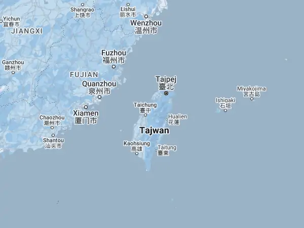 Mapa Tajwan