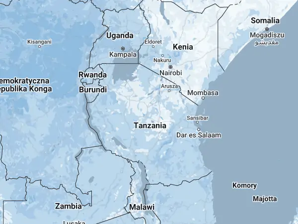 Mapa Tanzania