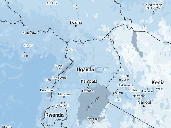 Mapa Uganda