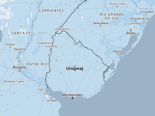 Mapa Urugwaj
