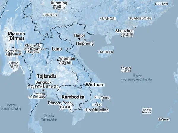 Mapa Wietnam