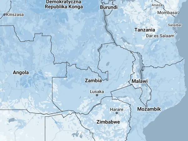 Mapa Zambia