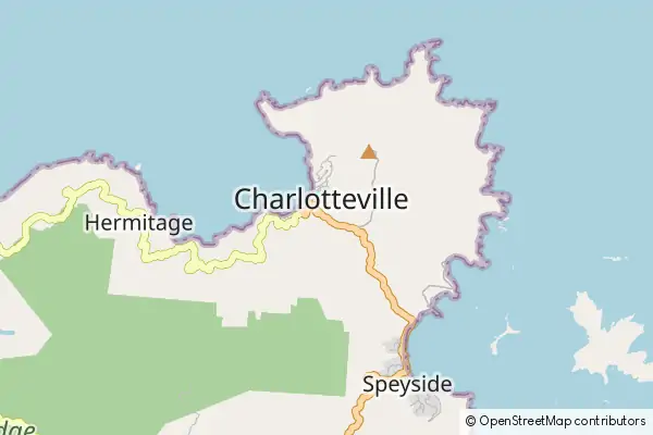 Mapa Charlotteville