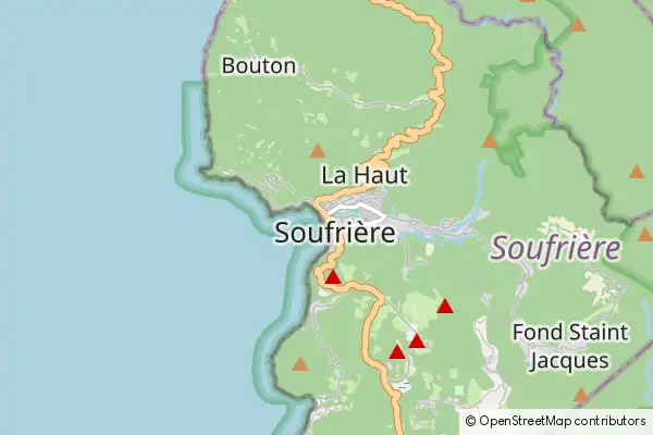 Mapa Soufrière