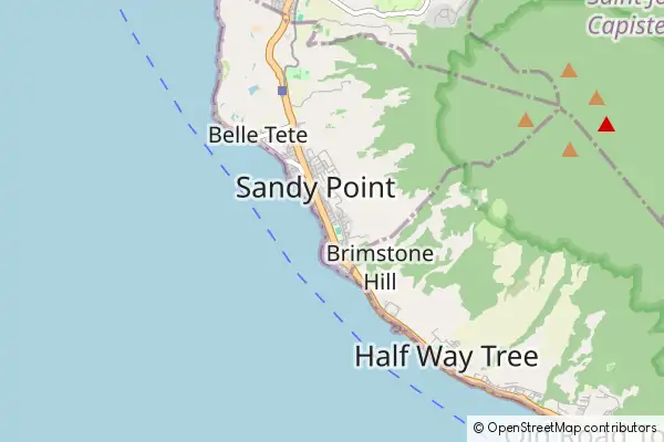 Mapa Sandy Point Town