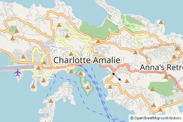 Mapa Charlotte Amalie