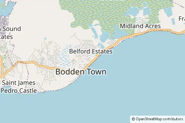 Mapa Bodden Town