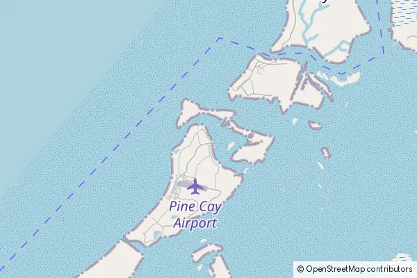 Mapa Pine Cay