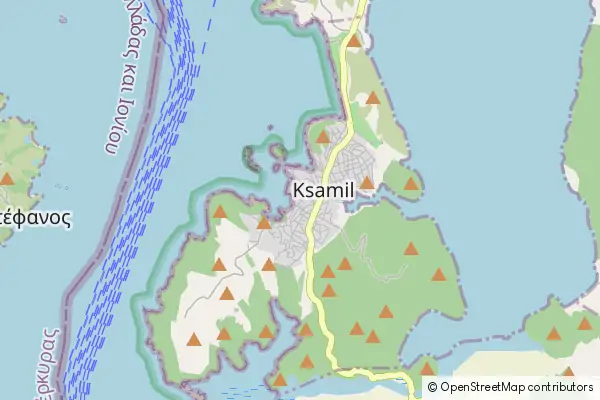 Mapa: Ksamil • © OpenStreetMap contributors Mapa Ksamil